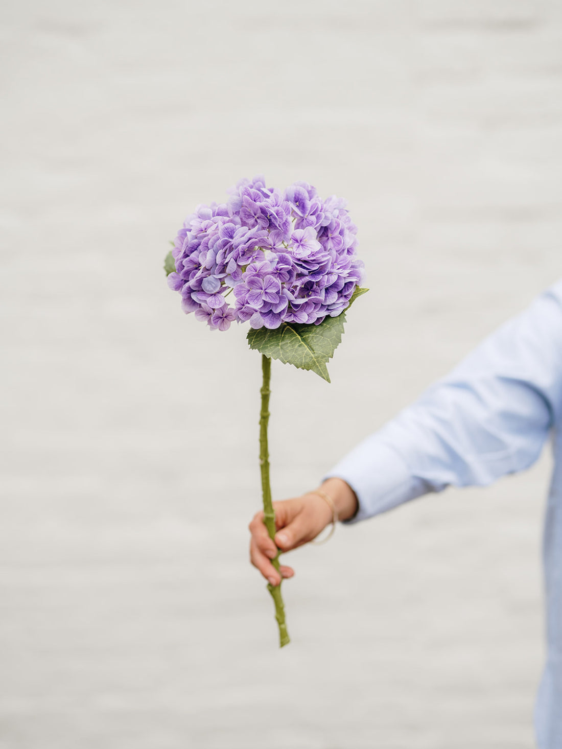 Lilac Faux Hydrangea Stem
