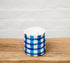 Blue Gingham Striped Ceramic Soy Candle | Noss and Co | Australia