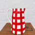 Red & White Gingham Patterned Ceramic Jug | Noss and Co Handmade Jugs