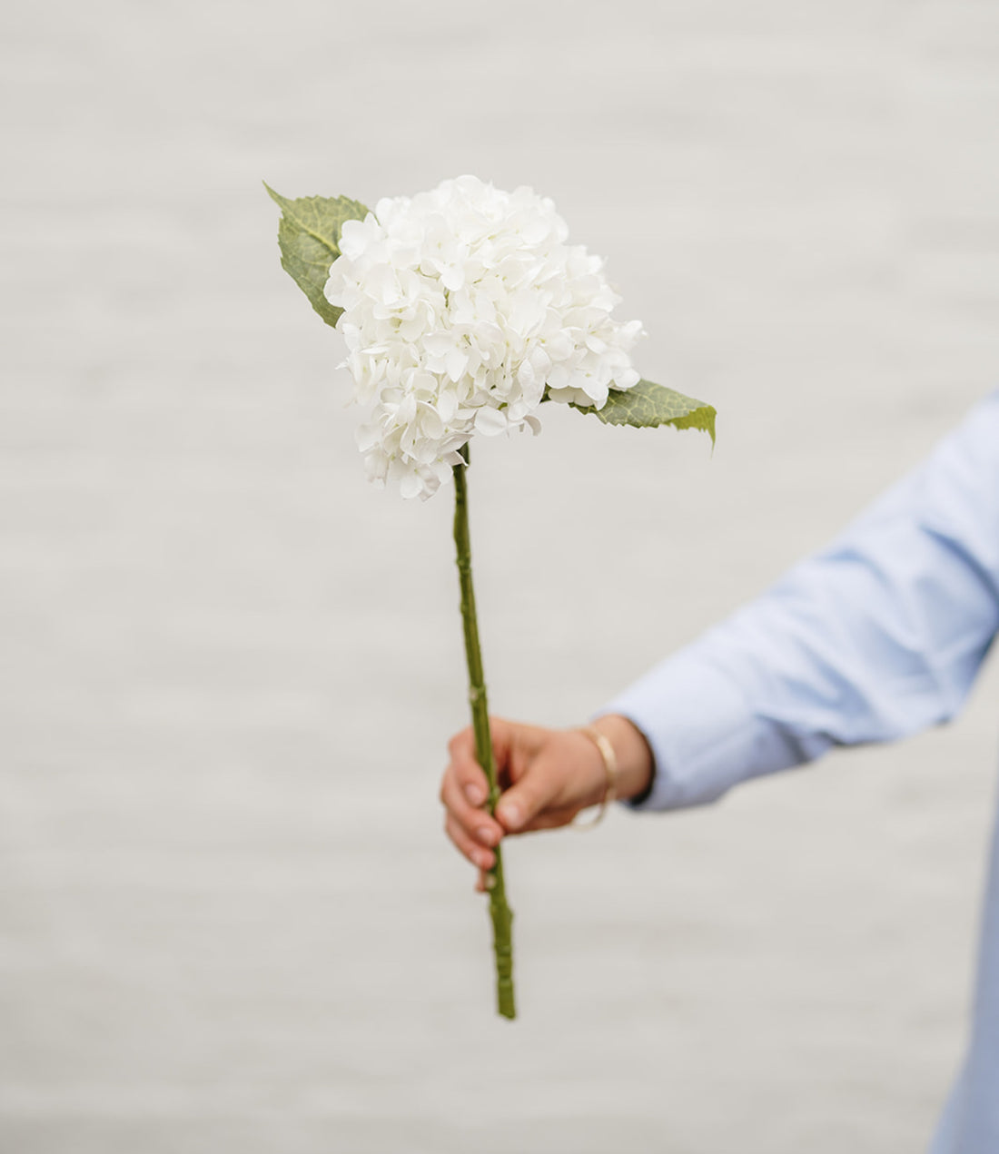 White Faux Hydrangea Stem