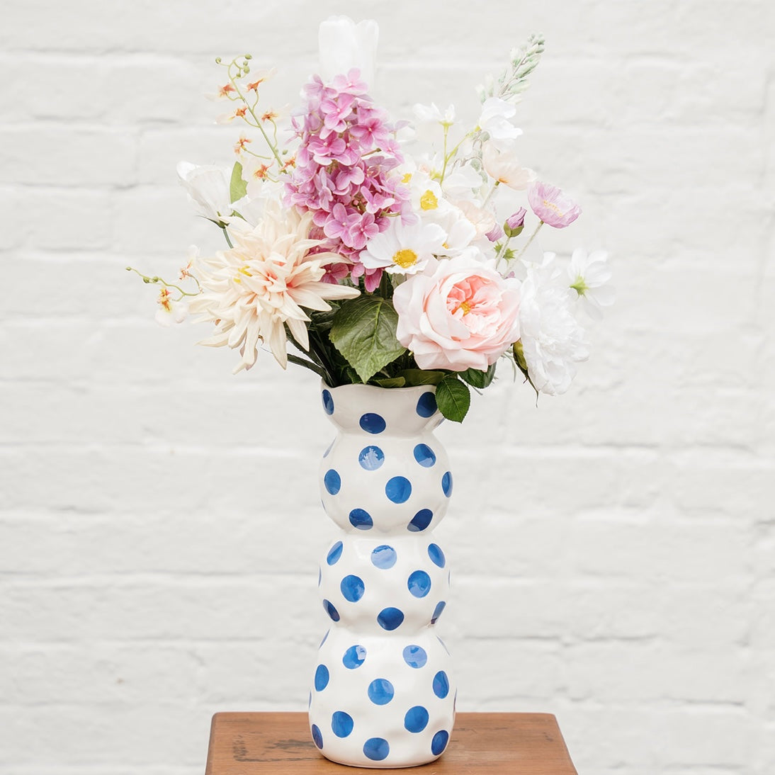 Ceramic Gourd Vase with Blue Spots | Noss and Co Handmade Ceramics