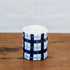 Blue Black Checkered Ceramic Soy Candle Australia | Noss & Co