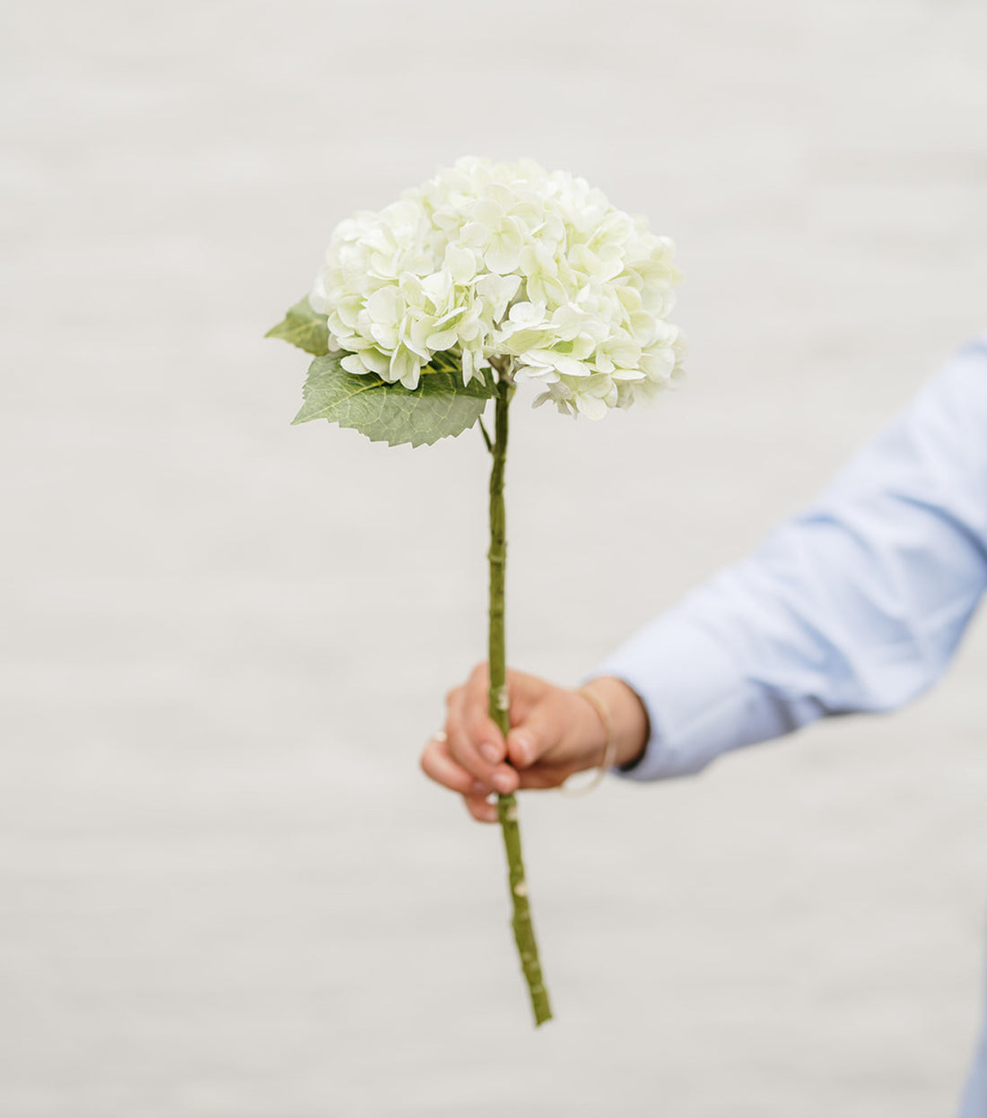 Faux Hydrangea Stem - Light Green