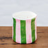 Pink Green Striped Ceramic Soy Candle Australia | Noss & Co