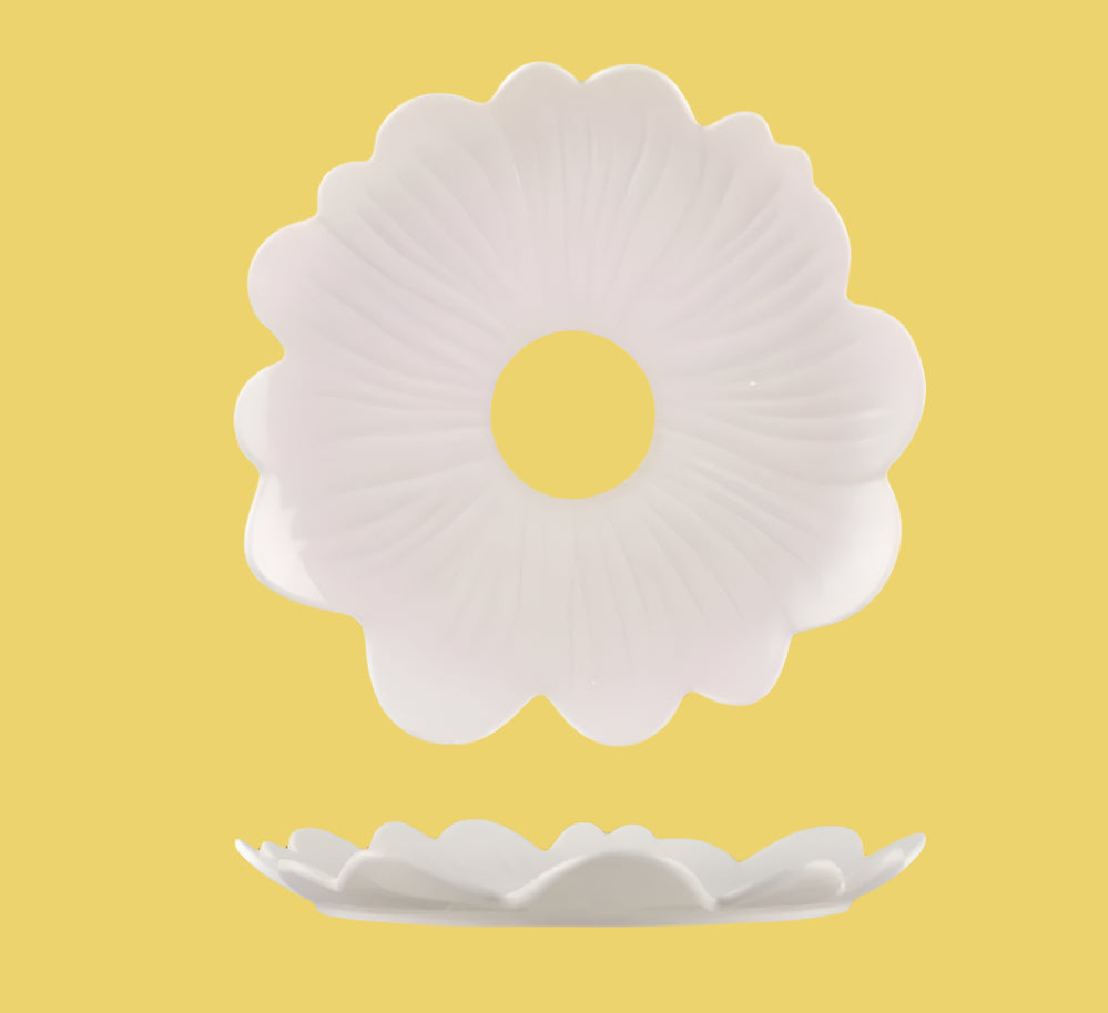 Pre order Large ceramic Flower Plate - with yellow Centre