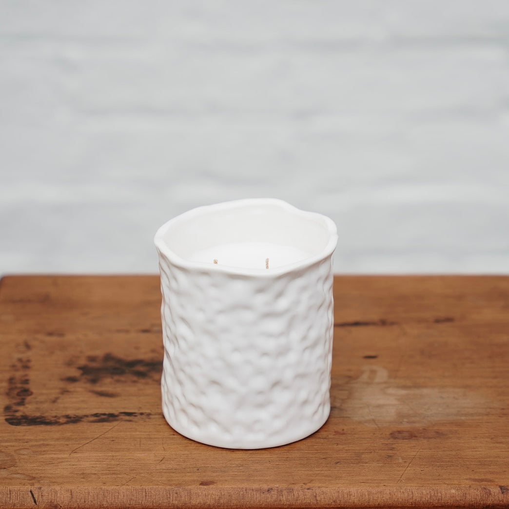 White Glass Candle Jars | Large Coconut &amp; Lime Candle | Noss &amp; Co | Australia