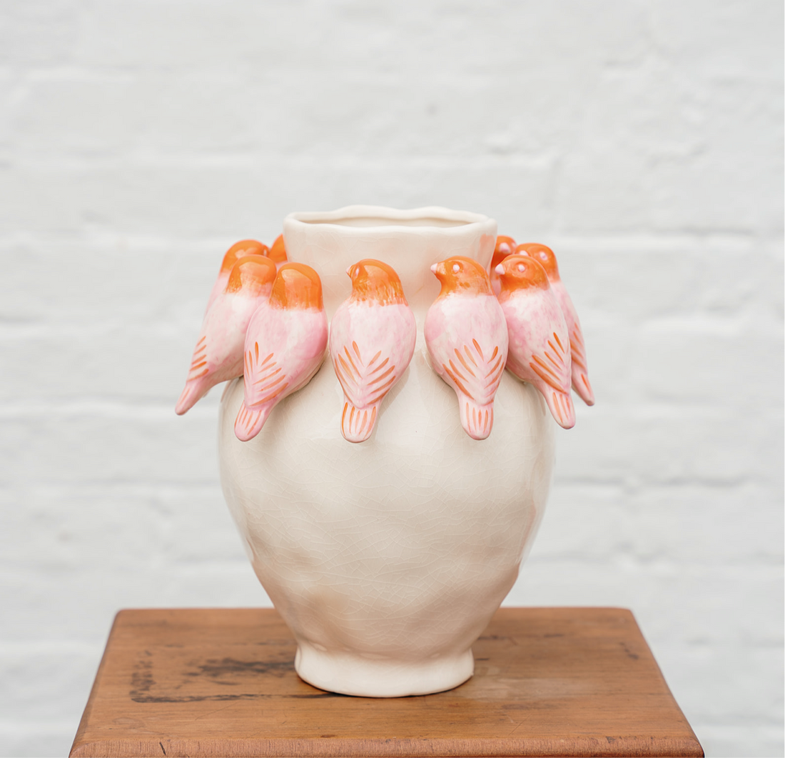 Ceramic Bird Vase | Handmade Ceramic Vase