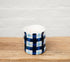 Blue White Checkered Ceramic Candle Soy | Noss and Co Australia