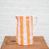 Orange & Pink Striped Ceramic Jug Australia | Colourful Ceramics