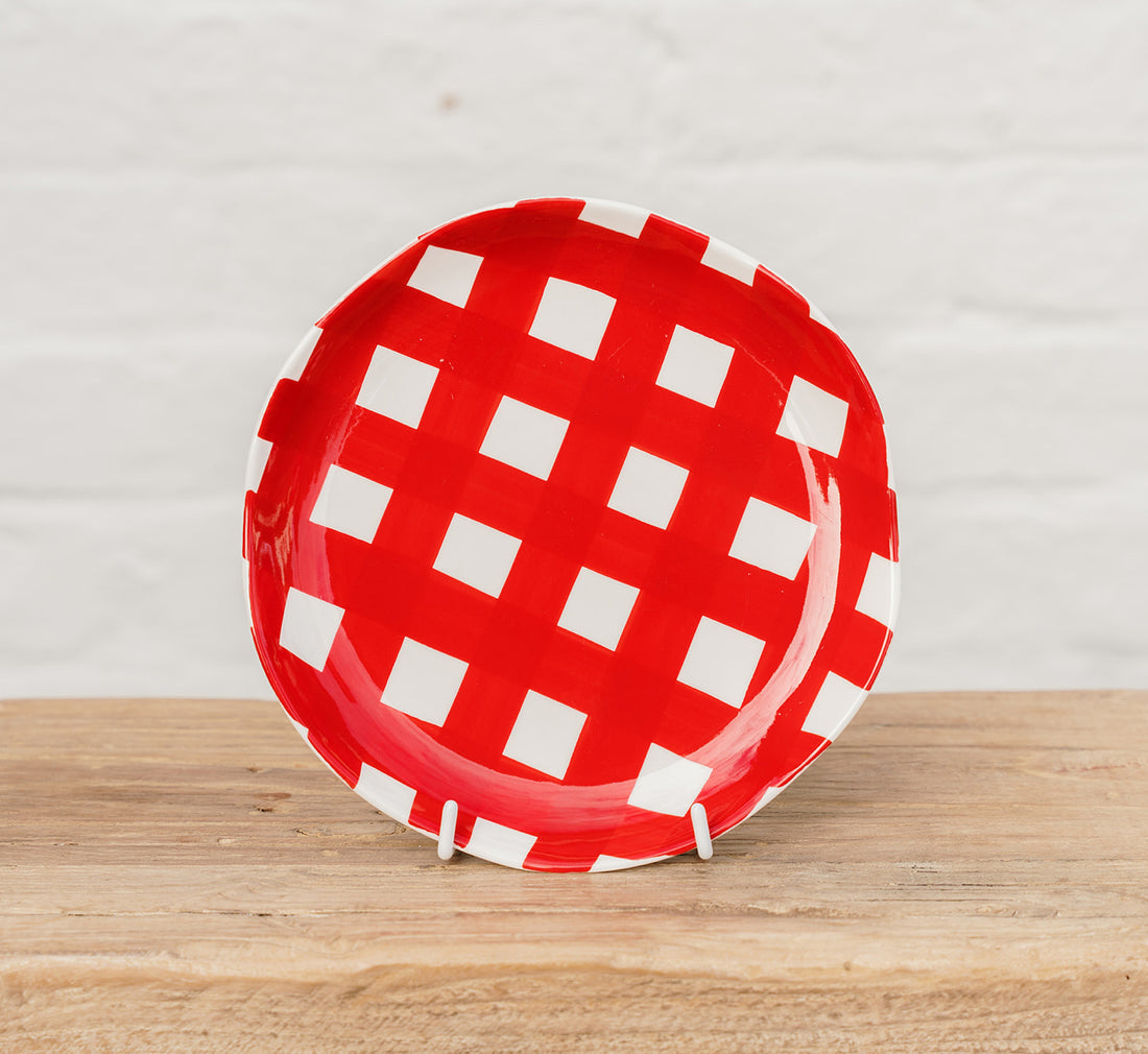 Side Plate - Red Gingham