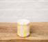 Pink Yellow Striped Ceramic Candle | Cherry Blossom & Coconut Soy Candle | Noss and Co Australia