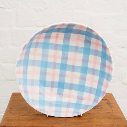Salad Bowl - Pink &amp; Blue Gingham