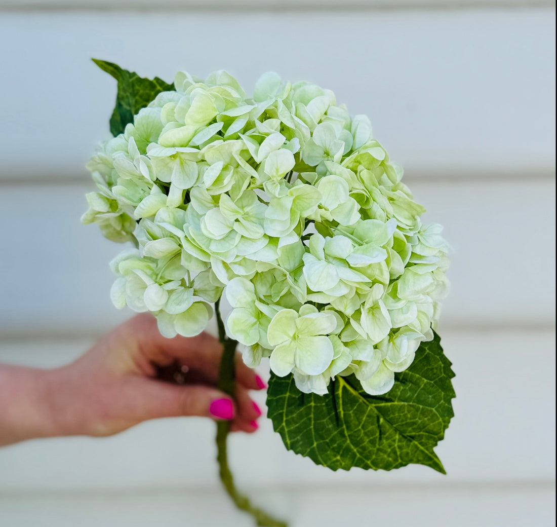 Light Green Faux Hydrangea Stem