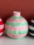 Pink & Mint Green Stripe Round Bud Vase | Noss & Co