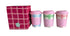Cornflower Blue Gingham Travel Ceramic Mug 