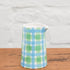 Medium Ceramic Milk Jug with Blue and Green Gingham Design Australia