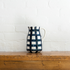 Navy and White Gingham Handmade Ceramic Jug Australia