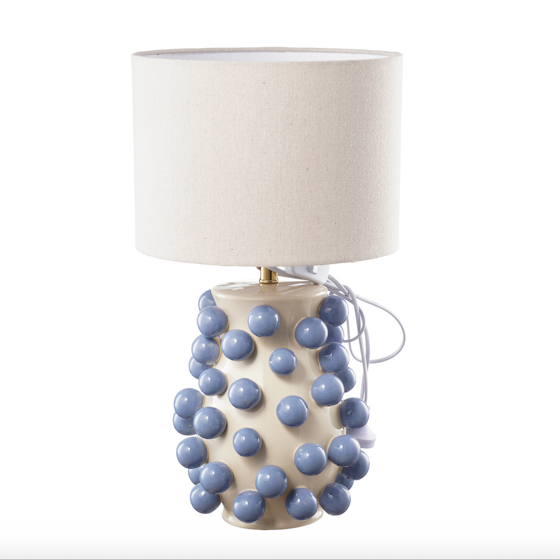 AUGUST PREORDER Blue Bubble Lamp with shade