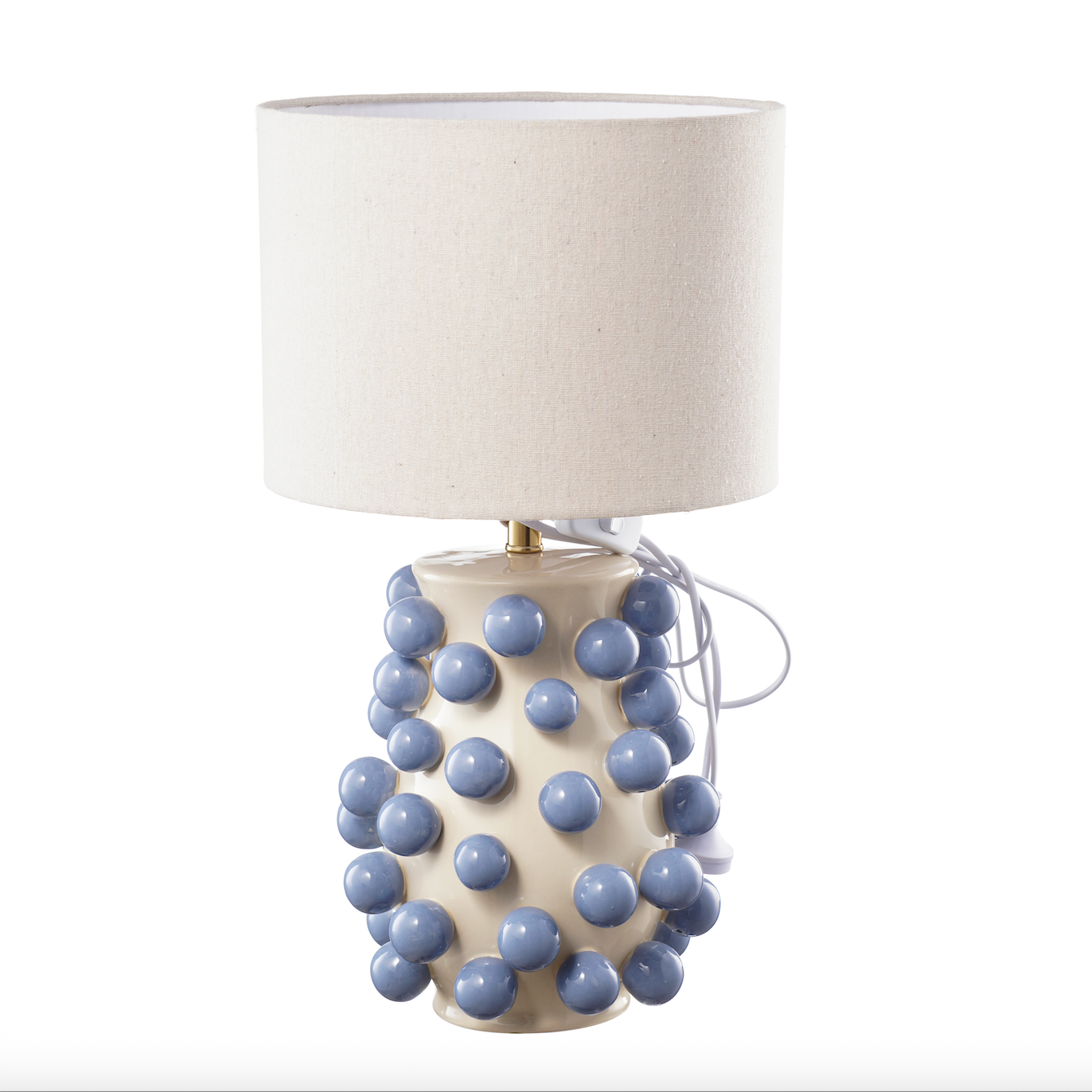 AUGUST PREORDER Blue Bubble Lamp with shade